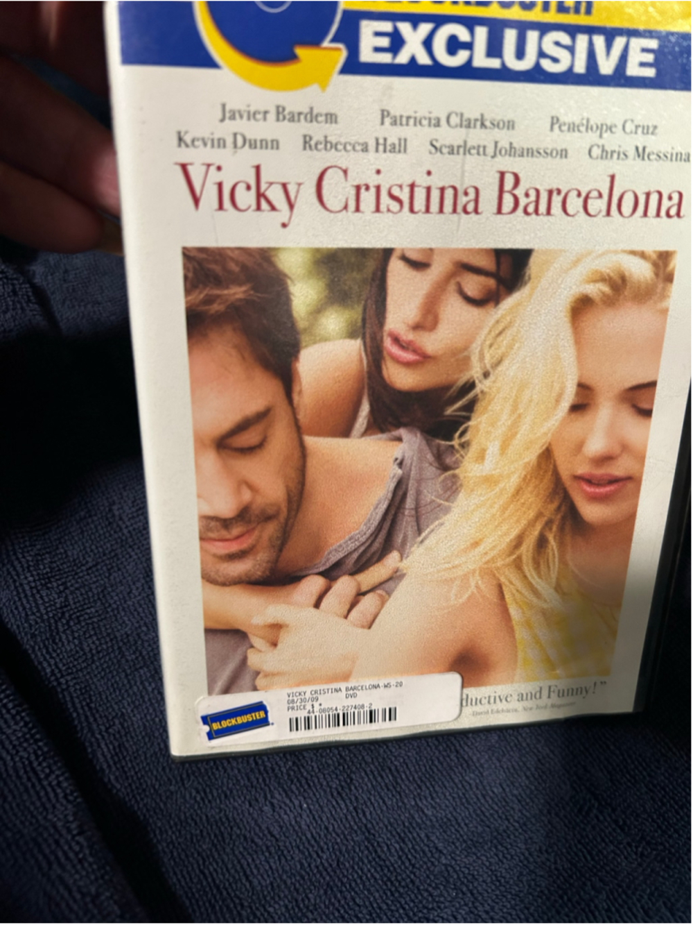 Vicky Cristina Barcelona DVD Movie White and Blue Standard One Size